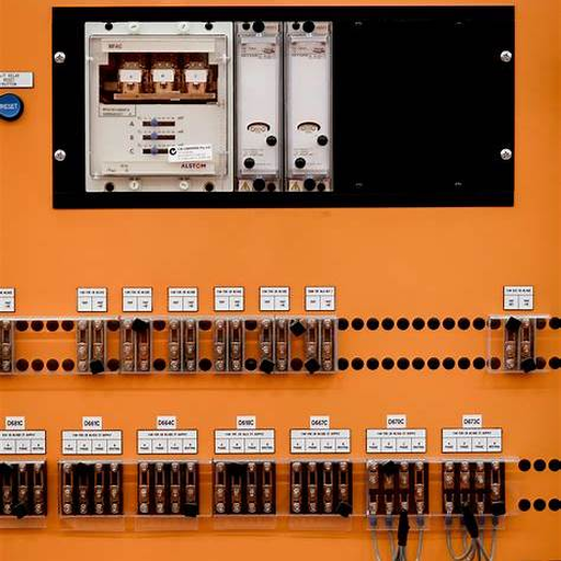 Painel elétrico com distribuição e identificação interna